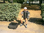 Young musician in park Young musician in park