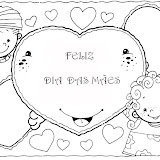DESENHOS DIA DAS MAES PARA COLORIR