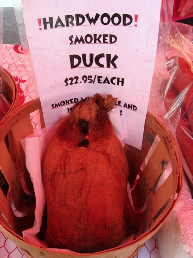 Smoked duck