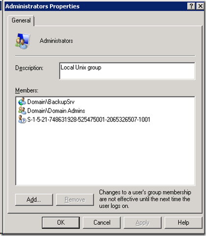 Add service account to Administrators group