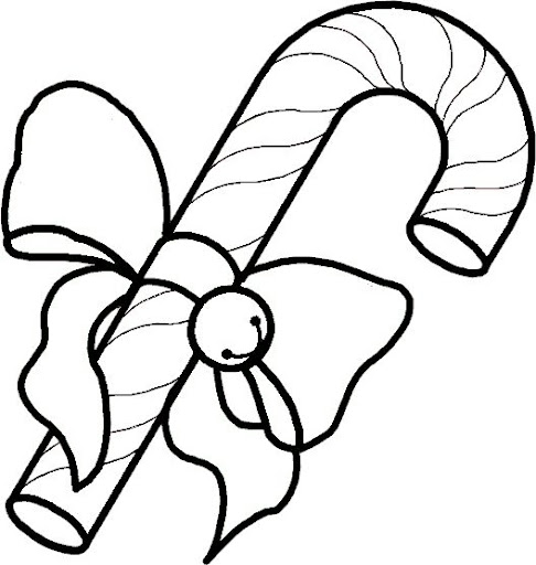 BASTONES DE NAVIDAD PARA COLOREAR