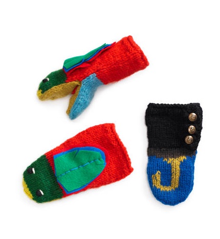 I love these Jake Spade mittens for kids -- they are so playful and colorful.