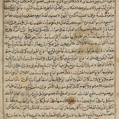 Folio from a Aja'ib al-makhluqat (Wonders of Creation) by al-Qazvini | Origin: Possibly Baghdad, Iraq or Eastern Turkey | Period: early 15th century | Details: Not Available | Type: Opaque watercolor, ink and gold on paper | Size: H: 32.7 W: 22.4 cm | Museum Code: F1954.50 | Photograph and description taken from Freer and the Sackler (Smithsonian) Museums. d44b3a2e0a1b43d0b76cc96677c88595.jpg