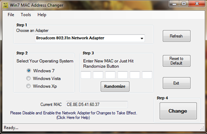 Win7 mac address Win7 mac address