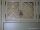 Copper cabinets with mouth blown glass and custom etched accents for a private home in Woodside, CA.