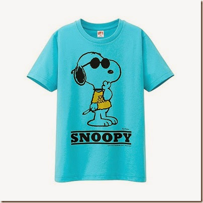 Uniqlo Kids Peanuts Short Sleeve Graphic T-Shirt Blue