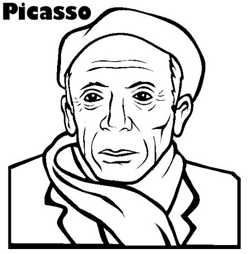 PICASSO DIBUJO PARA COLOREAR