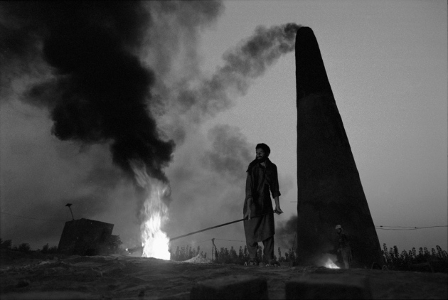 Soot emissions from sources such as this brick kiln in Karkhla, Pakistan, absorb sunlight and contribute directly to global warming. J. Stanmeyer / VII / Corbis