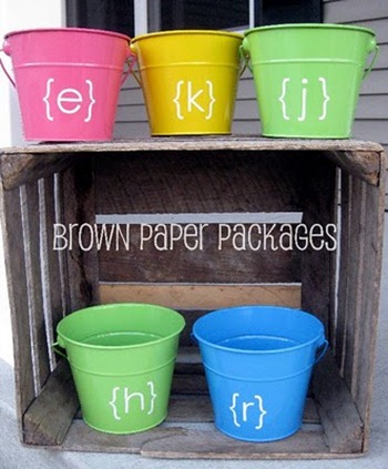 DIY vinyl pails