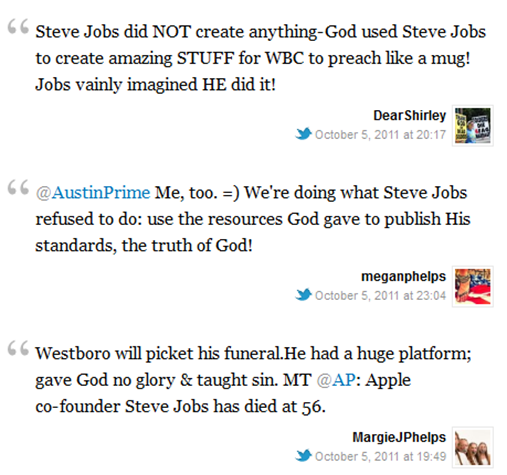Westboro Baptist Church uses iPhone to announce plans to picket Steve Jobs's funeral - storify.com_1317939880286