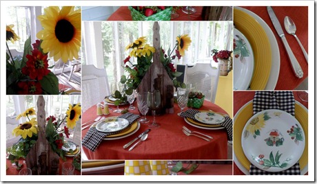 sunflower tablescape