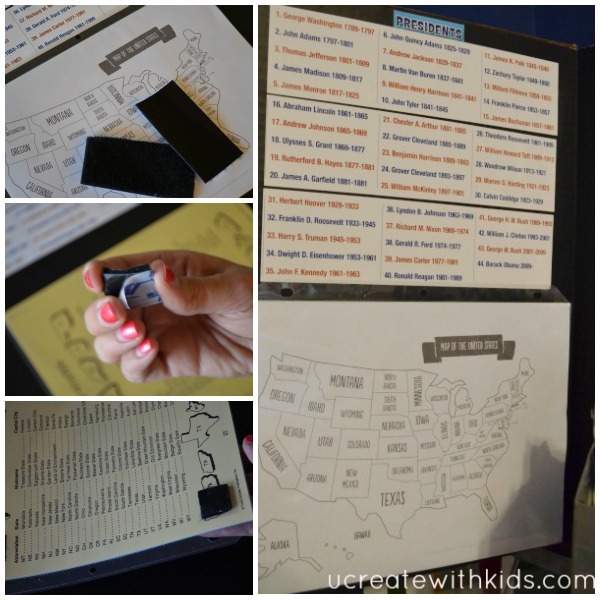 Tri-fold Homework Station Collage
