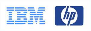 IBM and HP logos