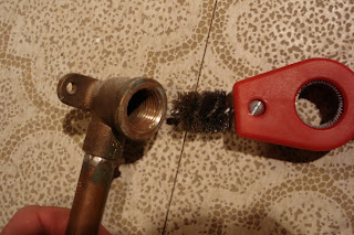 I got out all of the old pipe without damaging the threads, then I scrubbed it clean