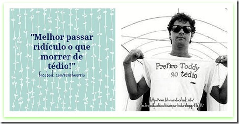 Desentediando com Cazuza Imagem de camiseta "Prefiro Toddy ao tédio" de Cazuza