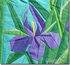 Paper pieced iris