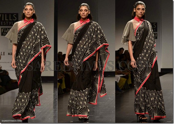 Rahul_Mishra_Black_Saree