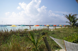 View out onto the private beach for use by the Cabanas guests.