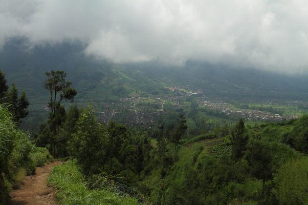 Villages on the slopes of Mount Merapi, Indonesia