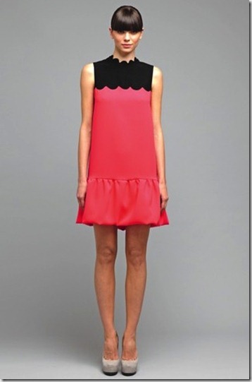 Victoria-by-Victoria-Beckham-Spring-2012-Pink-black-color-block-dress