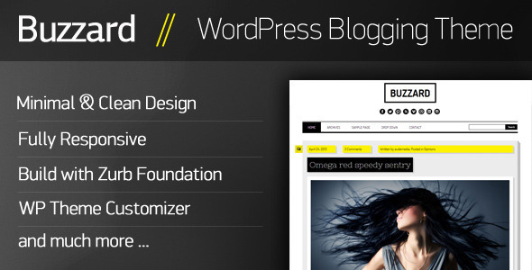Buzzard - WordPress Responsive Blogging Theme - Personal Blog / Magazine