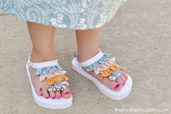 ruffle sandals tutorial