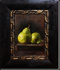 Two Pears framed