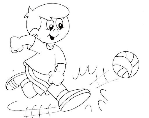 Dibujo de un niño haciendo ejercicio para colorear - Imagui