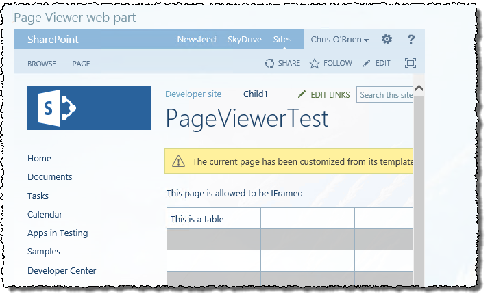 Page viewer web part