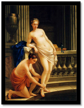 La mujer griega en el baño. Joseph Marie Vien La mujer griega en el baño. Joseph Marie Vien