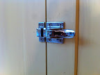 A close-up of the smaller latch on my cabinets.