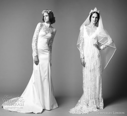Long sleeve lace wedding dress by Atelier Aimee
