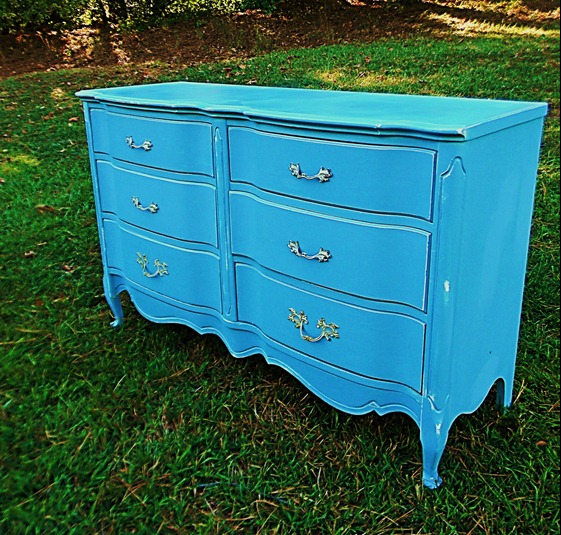 French blue dresser
