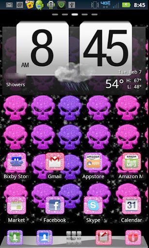 Glitter Skull Theme