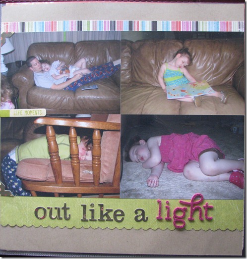 out like a light right side