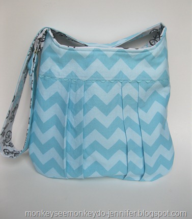 aqua chevron bag (5)