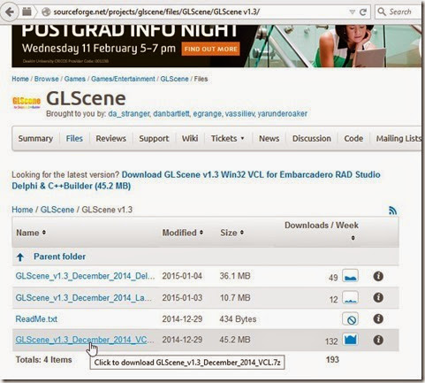 Download GLscene version 1_3 Download GLscene version 1_3