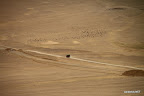 Tiny truck in empty plain