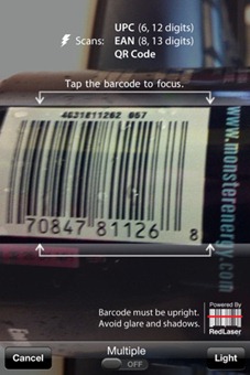iPhone Barcode Scanner App