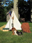 And look here, girls!  It's a tent like the ones soldiers used during the Revolutionary War!
