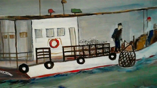 Oyster boat painting