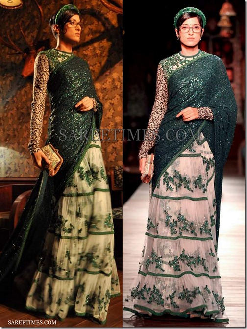 Sabyasachi_Green_White_Sare