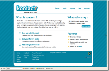 kontactr-homepage