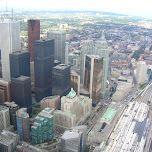 financial center seen from the CN tower in toronto in Toronto, Canada 
