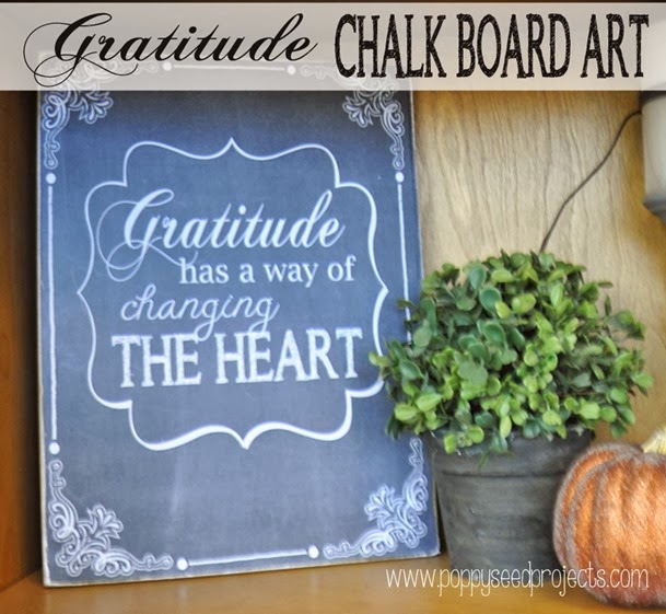 Fall Chalkboard Art - Gratitude chalkboard art