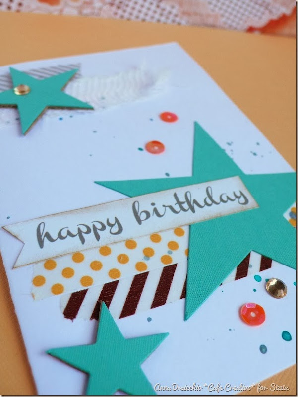 cafe creativo - Anna Draicchio - sizzix big shot - five minute card - stars (2)