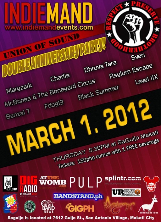 Union of Sound Pilipinas & INDIEMAND Double Anniversary Party