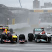 Mark Webber, Red Bull - Michael Schumacher, Mercedes