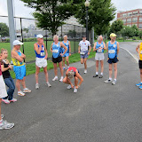 Preparing for the 3K race walk.