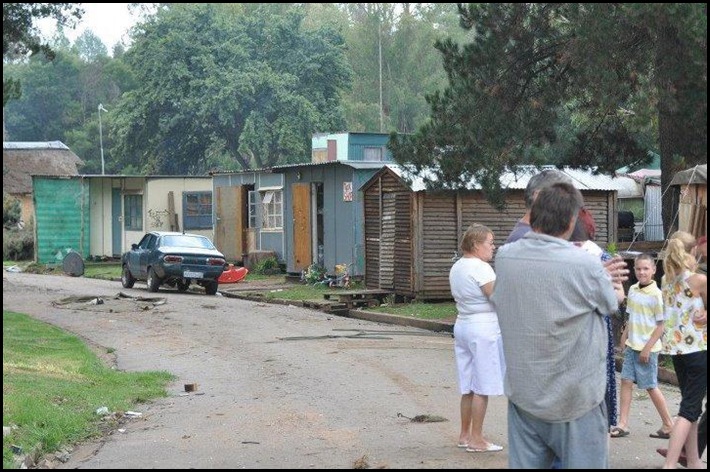 Afrkaner poor squatter camp many new arrivals pitch tents KRUGERSDORP SUNETTE BRIDGES JULY 2 2012 FB